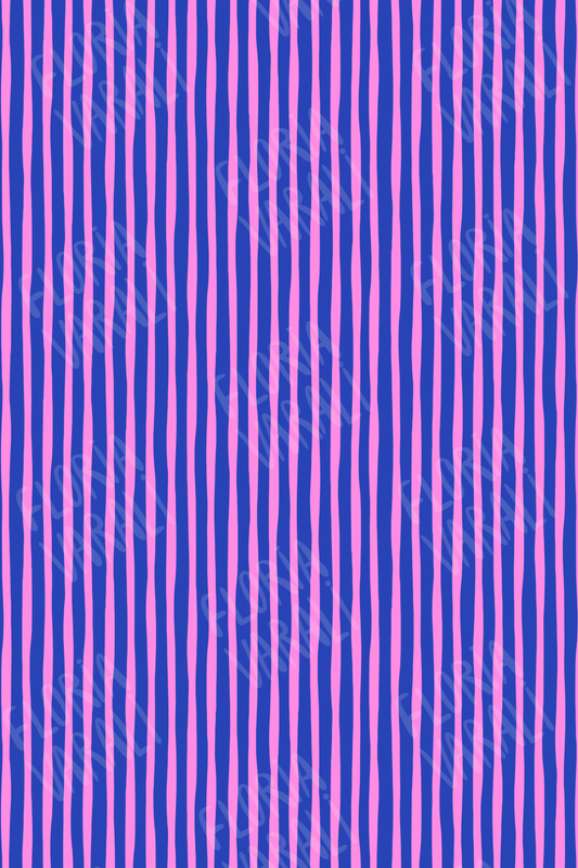 Patas rectas rayas azul/fucsia