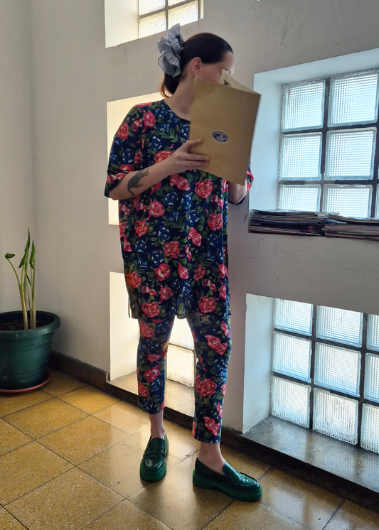 Maxi polera Peonías