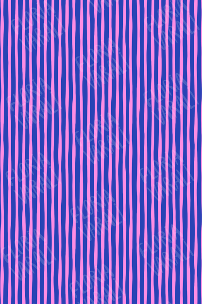 Patas rectas rayas azul/fucsia
