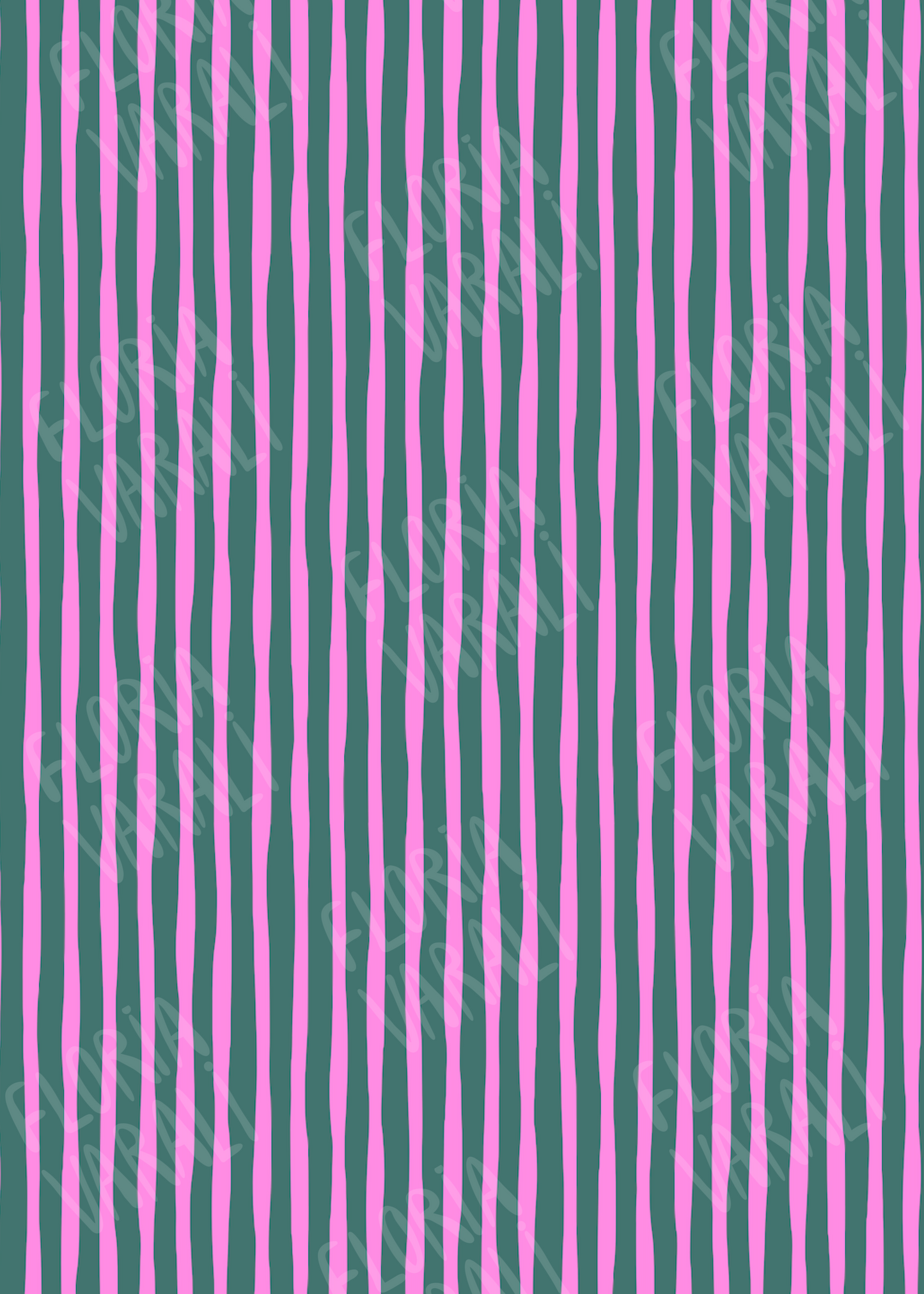 Patas rectas rayas verde/fucsia