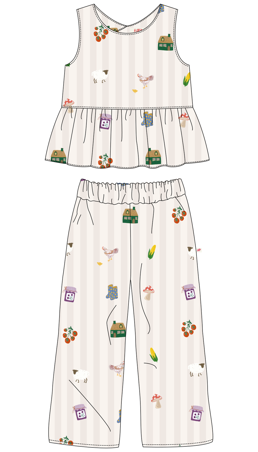 Conjunto kids Farm