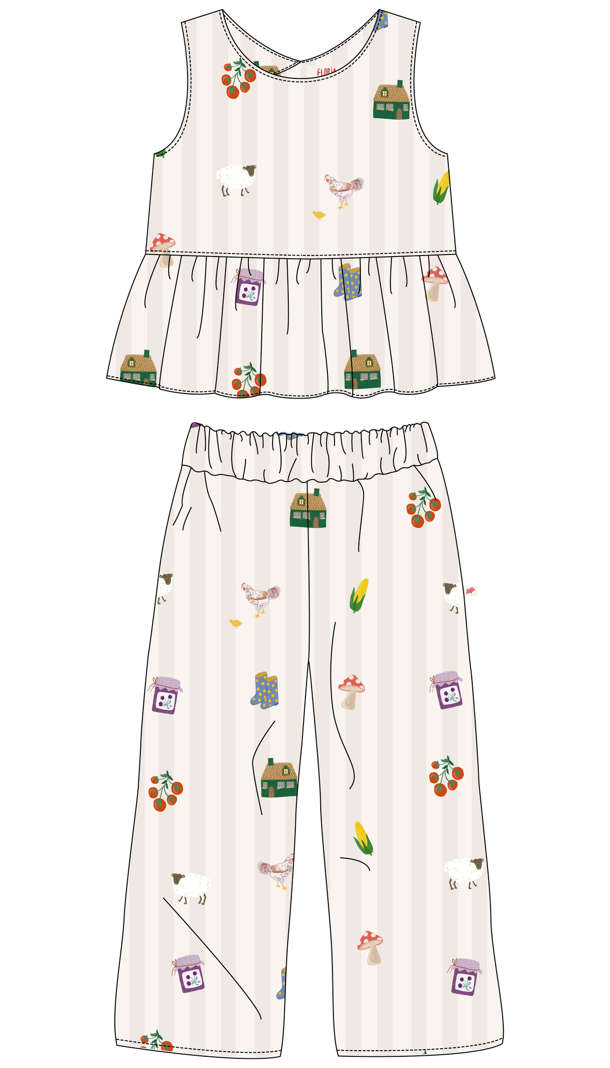 Conjunto kids Farm