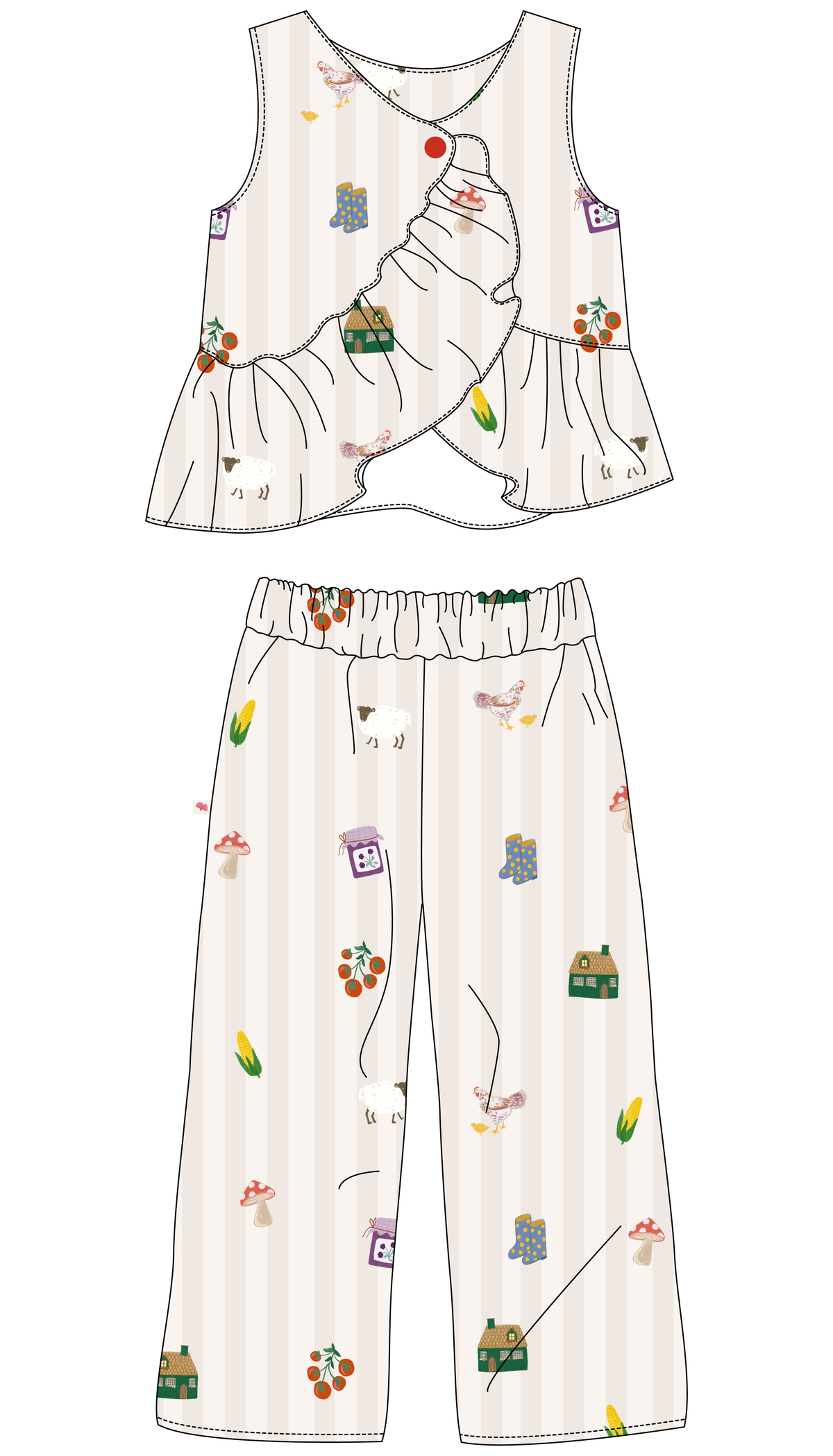 Conjunto kids Farm