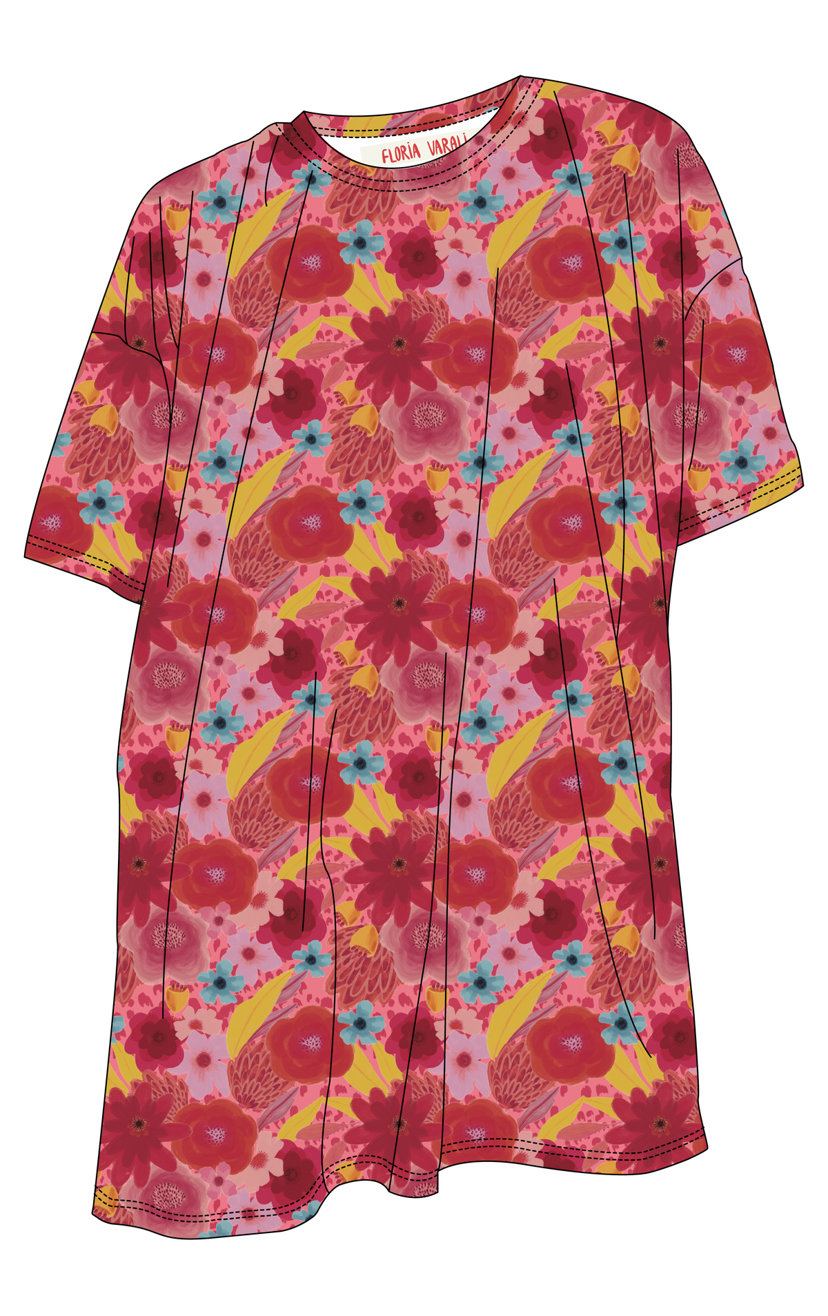 Maxi polera Gerbera
