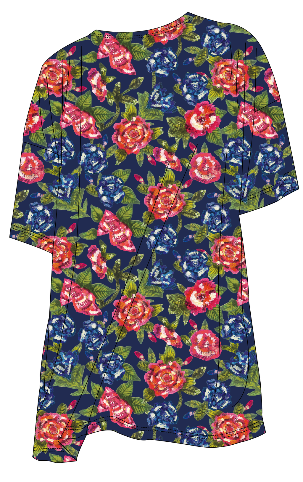 Maxi polera Peonía