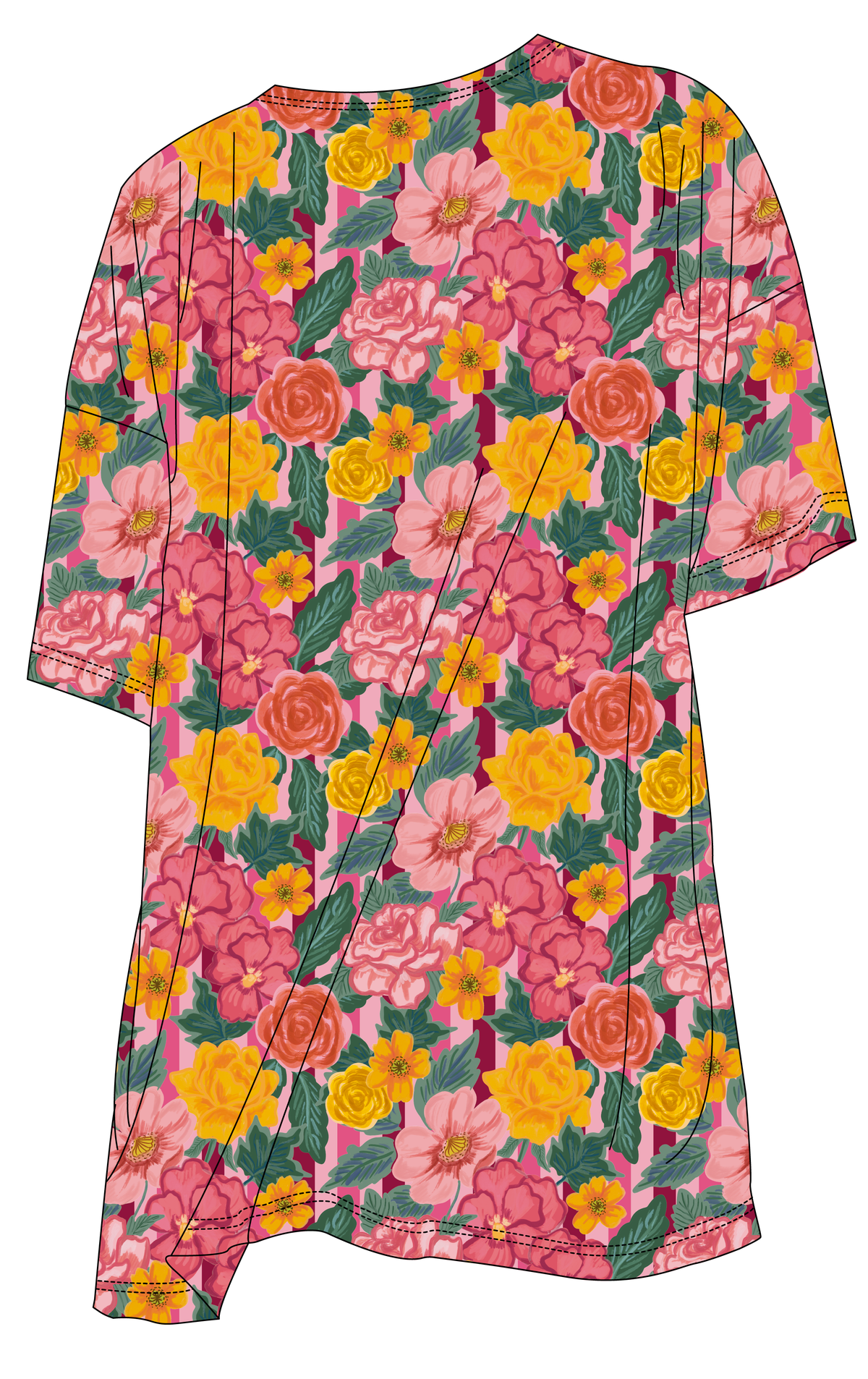 Maxi polera Rosas