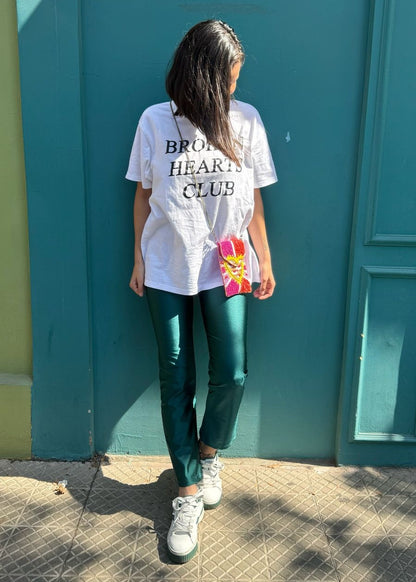 Patas rectas verde botella brillante